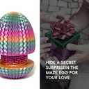 2026 Mystery Egg Maze Puzzle Box: 4 Unique Mazes Money Holder with Hidden Compartment, Brain Teaser Game for Cash & Gifts, Reusable Surprise Container for Easter Birthday Christmas Party