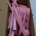 32-122inch Corner Shower Caddy Tension Pole Pink, Rustproof Drill-Free Shower Shelves for Bathroom Bathtub Washbasin, Adjustable Shower Organizer with 4 Tier Patent Stable Shelves & Towel Bars