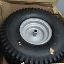 AR-PRO 20x8.00-8 Rear Tire and Wheel Assemblies for Riding Lawn Mowers - 3/4" Borehole, 3.5" Offset Hub and 3/16" Keyway, 4 Ply Tubeless, 965lbs Capacity (Set of 2)