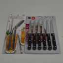 Biosmart Reusable With Silicone Tips Stainless Steel Straws & 
Core Home Steak Knives, 6 pc 