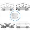 2 x Orimade Adhesive Sticker 4 Pack for Shower Caddy, Bathroom Organize Shelf, Transparent 2.757.9 Inches(720CM)