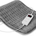 Heating Pad for Back Pain, Heating Pad for Period Cramps with 6 Heat Settings, Electric Heating Pads for Neck and Shoulders, Gifts for Women, Dark Gray