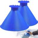 Magical Ice Scrapers for Car Windshield - 2 Pack Cone Magic Car Ice Scraper with Funnel, Round Snow Scraper