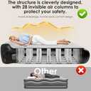 16" Air Mattress Queen with Built in Pump,Portable Full Blow up Mattress with Carry Bag, Comfort Flocked Airbed Inflatable Mattress for Guests,Camping (Grey)