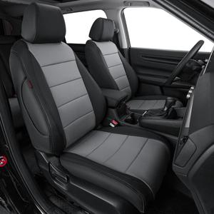 Custom Seat Covers for 2015-2016 Honda CR-V,Premium Faux Leather Car Seat Cover Set,Full Set Waterproof SUV Seat Protector,Armrest Covers Included (Black/Gray)
