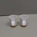 Ceramic Bathroom Cups Dispenser - 3 oz Disposable Paper & Plastic Bathroom Cups Holder - Mouthwash Cups Dispenser for Bathroom, Guest Toiletries, Countertop, Coffee - BPA Free (2 Pack) (White)