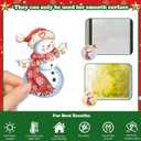 Snowman Window Stickers, Snowflake and Tree Christmas Decor Window Decals, Static Cling Reusable Double Sided Printing Art Stickers, for Glass Mirror Decoration, Home, Holiday