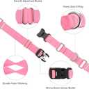 Mikivery Martingale Collar for Dogs Nylon Dog Collar with Quick Release Buckle Adjustable Training No Slip Dog Collars (Large, Baby Pink)