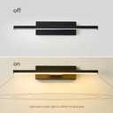 Aluminum and Iron led Wall lamp - Black Shower Light with 330-degree Rotation, Eye-Friendly Reading or Bedside lamp, 11.8" Vanity Lights for Mirror, 2 Pack