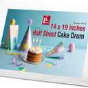 White Half Sheet Cake Board, 19 x 14 Inch, 1/2 Inch Thick