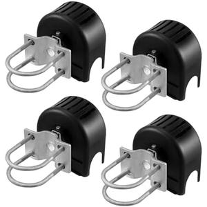 VEVOR Sliding Gate Kit, Rolling Gate Hardware Kit w/U-Shaped Wheel Groove for Cantilever Sliding Gates and Rolling Door, Sliding Gate Rollers 4 Track Wheels w/Cover, Heavy Duty Sliding Roller,Black