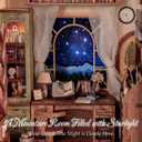Dolphin Island DIY Book Nook Kit for Adults, 3D Wooden Puzzle Booknook Miniature House Kit (Starlight Reading Nook), 1:12