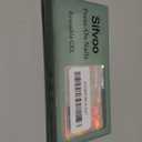 Red French Tip Press On Nails Short Almond, Glossy Reusable Press On Nails for Women, 32 Count 16 Sizes Nail Kit with Glue (SV-12)