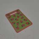 Strawberry Flowers Cutting Board Summer Fruit Cute Pink Grip Handle Chopping Boards Cutting Board for Kitchen Plastic 12" x 8"
