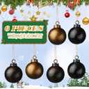Sumind 6 Pcs Vintage Farmhouse Matte Metal Christmas Ball Ornaments Rustic Ball Ornaments Shatterproof Waterproof Neutral Christmas Tree Balls Textured Antique for Holiday Xmas Decor(Vintage)