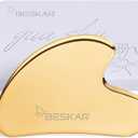 BESKAR Gua Sha Facial Tools, Stainless Steel Guasha Massage Sticks for Jawline Sculpting, Tighten Face Skin and Reduce Wrinkles, Face Eyes Body Neck Massage Tool, Skin Care Gift (Gold)