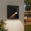 Light Fixture Wall Mount, 8W LED Modern Outdoor Wall Light for Outside, Black
