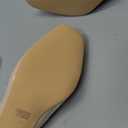 Women's Low Heel Slingback Pumps Square Toe Buckle Patent Leather Elegant Comfortable Dress Shoes (8, Nude)