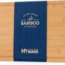 Hiware Extra Large Bamboo Cutting Board for Kitchen, Heavy Duty Wood Cutting Board with Juice Groove, 100% Organic Bamboo, Pre Oiled, 18" x 12"