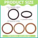 PH PandaHall 8pcs Flat Round Bag Handles 4 Colors Wooden Purse Handles 5.5 inch Decorative Ring Handbag Purse Handle Replacement for DIY Handmade Woven Bags Purses Handbags Tote Making