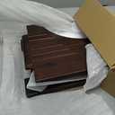 Foldable Toilet Stool, Acacia Wood Poop Stool for Potty Training, 7 Inch Wooden Bathroom Aid for Comfortable Posture (Walnut, Foldable)