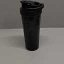 Artoid Mode Fitness Workout Sports Protein Shaker Bottle 24-Ounce, Dual Mixing Technology with Shaker Balls & Mixing Grids Included, Twist and Lock Protein Box Storage Included (Stone Gray/Black)