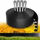 MIXC Garden Edging Border, 100FT 4 Inch Tall Plastic Landscape Edging with 150 U-Shaped Metal Stakes, More Stable and Flexible Tool-Free Lawn Border for Yard, Flower Bed & Landscaping  black, 4 Inch x 100FT