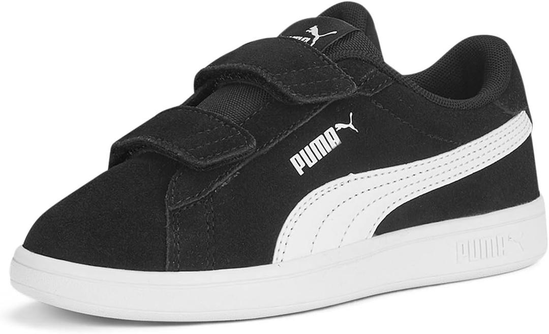 Puma Kids' Smash Hook and Loop Shoes (13 Little Kid, Black/White)