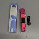 Flashseen Light Up Dog Collars, Adjustable LED Dog Collar Rechargeable, Glow in The Dark Dog Collars Super Bright Glow Collars for Night Walking for Dogs (Pink, Small)