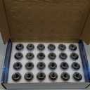 Set of 24 M14x1.5 Lug Nuts Compatible with Silverado Tahoe Suburban Tahoe Sururban Escalade Xt6 Xt5,7/8 Hex 1.77-Inch OEM Factory Style Large Acorn Socket Chrome Wheels Lug Nuts