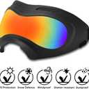 Dog Sunglasses,Doggles Anti-UV Protection, Pet Sunglasses with Adjustable Strap, Suitable for Motorcycle Car Driving Bike Riding Hiking Swimming Wind Dust Fog Dog Eye Protection