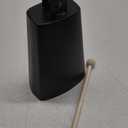 Acrux7 7 Inch Large Cow Bell Noise Makers, Metal Cowbell with Handle and Stick, Hand Percussion Music Cowbell for Sporting Events, Drum Set, Church, Weddings, Beautiful Clear Tapping Sound (Black)