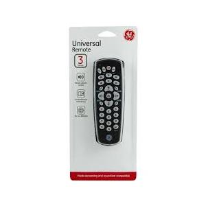GE Universal Remote Control for Samsung, Vizio, LG, Sony, Sharp, Roku, Apple TV, TCL, Panasonic, Smart TVs, Streaming Players, Blu-ray, DVD, 4-Device, Silver, 33709