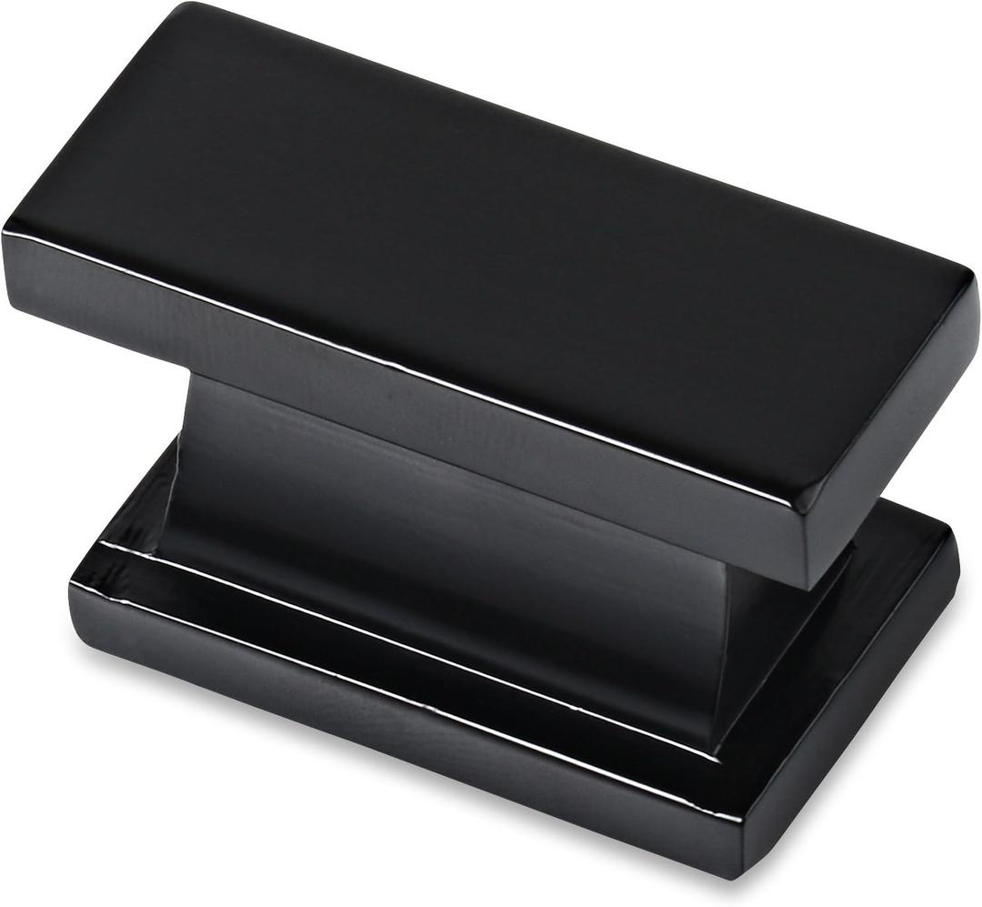 Southern Hills Black Cabinet Knobs - Pack of 5 - Kitchen and Bathroom Black Matte Hardware for Dressers, Desks, Furniture and Cupboards Drawers and Doors SHKM001-BLK-5