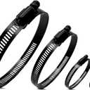 BOTTEN 16pcs 4 Sizes Hose Clamp,9/16-4 Inch(14-102mm) Hose Clamps Stainless Steel Adjustable Worm Gear Black Hose Clamp Assortment Kit,radiator hose clamps, fuel line clamps