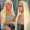 Nicele Ann 30 Inch 613 13x6 Lace Front Wig Human Hair 200 Density 613 Lace Front Wig Human Hair Straight Blonde Wig Human Hair Blonde Lace Frontal Wigs Pre Plucked (30 Inch, 613 13x6 Straight)