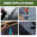 #10 x 3/4" (200 PCS) Metal Roofing Screws with Rubber Washer, Hex Head Self Tapping Screws for Metal, Self Drilling Sheet Metal Screw, Hex Bit Socket Included