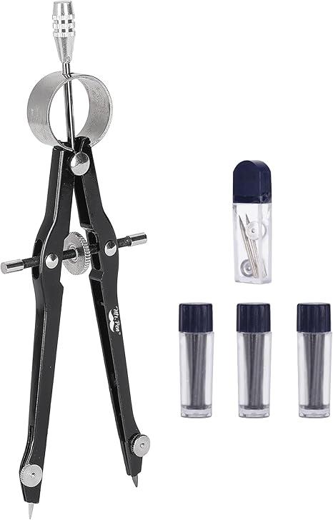 Mr. Pen Professional Compass for Geometry, Extra Lead, Metal Compass, Compass, Compass Drawing Tool, Drawing Compass, Drafting Compass, Compass for Students, Compass Geometry