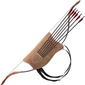 Archery Arrow Quiver with Slots, Adjustable Shoulder Strap, Portable Quiver Arrow Holder for Outdoor Hiking, Hunting, Shooting, Training, Targeting, Cosplay, Only the quiver is included