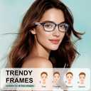 BLOEXCLU 6 Pack Reading Glasses for Women Men Blue Light Blocking Spring Hinge Computer Readers, Anti Eyestrain/Glare