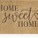 AAZZKANG Brown Welcome Mats for Front Door Large Home Sweet Home Doormat 36"x24" Outdoor Indoor Non Slip Mat with Rubber Backing Easy to Clean Entry Door Mat