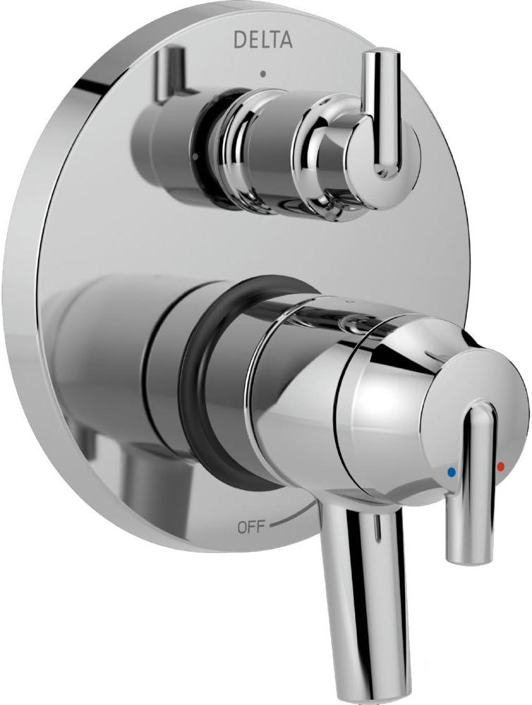 Delta Faucet Trinsic 17 Series 3-Setting Integrated Diverter Valve Trim Kit, Chrome Diverter Valve Trim Kit, Shower Trim Kit, Chrome T27859 (Valve Not Included)