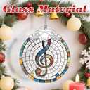 Musical Note Ornament, Stained Glass Christmas Decorations, Christmas Ornaments for Tree, Holiday Ornament, Gifts for Musical Lovers, Holiday Party Gifts, Gift Ideas & Xmas Gift
