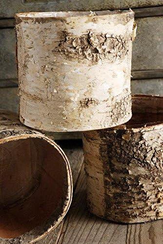 Richland Birch Bark Covered 6" Planters Pot Richland Birch Bark Covered 6" Planters Pot
