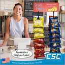 Clip Strip Chip Rack Display Stand, Snack Rack, Metal, 2 Rows, 30 Clips, Off-White, Organize Snacks in Retail Stores and Household, Product Merchandising