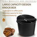 IAOSEN 6.3Inch Knock Box Large Espresso Knock Box Shock-Absorbent Knock Box Espresso with Removable Knock Bar and Non-Slip Base Espresso Machine Accessories for Home/Office