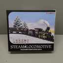 BainGesk Train Set, Christmas Train Set with Steam, Lights and Sounds, Train Sets for Around The Christmas Tree, Electric Train Toys for 3 4 5 6 7 8 Year Old Kids, Gifts for Boys & Girls Christmas