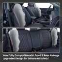 EKR CRV Seat Covers Custom Fit for Honda CRV 2023 2024 2025 2026 Leather Car Seat Cover Full Set for Trucks SUV,Waterproof Car Seat Cushion,Faux Leather (Black with Red Piping)