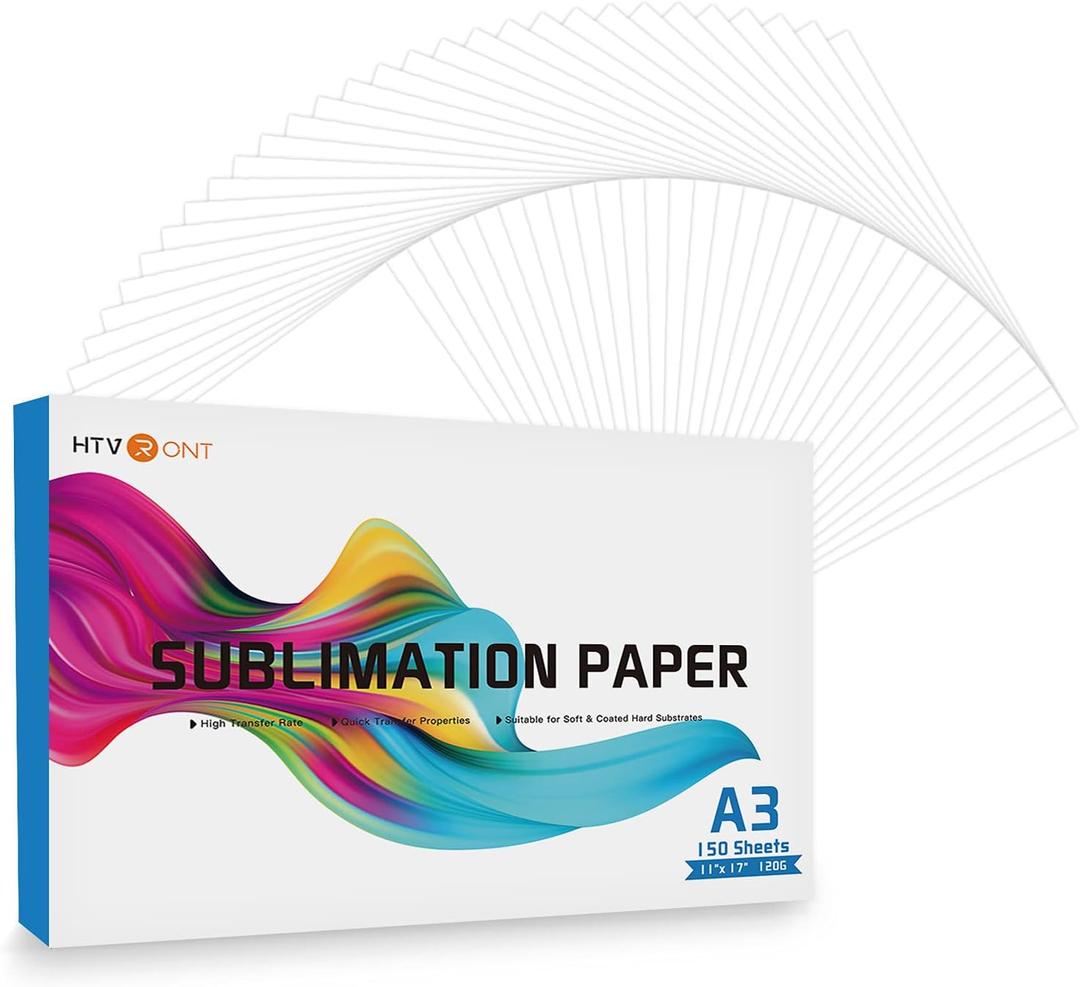 HTVRONT Sublimation Paper 11x17 inches - 150 Sheets Inkjet Sublimation Paper Compatible with Inkjet Printer 120gsm