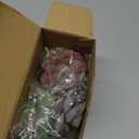 HappyHapi 12 Pcs Artificial Succulents Mini Fake Plants Unpotted Faux Succulent for Craft, Small Plastic Succulents Assortment in Flocked Green Floral Decor for Party, Cake, Garden & Outdoor